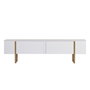Nordure Onera Mueble para TV Blanco y Dorado